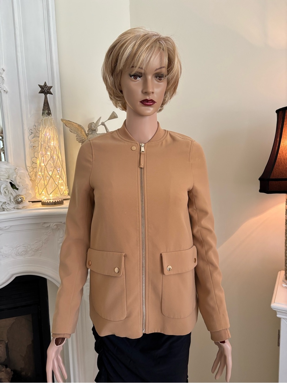 H&M Tan Zip-Front Jacket - Picture 2 of 12